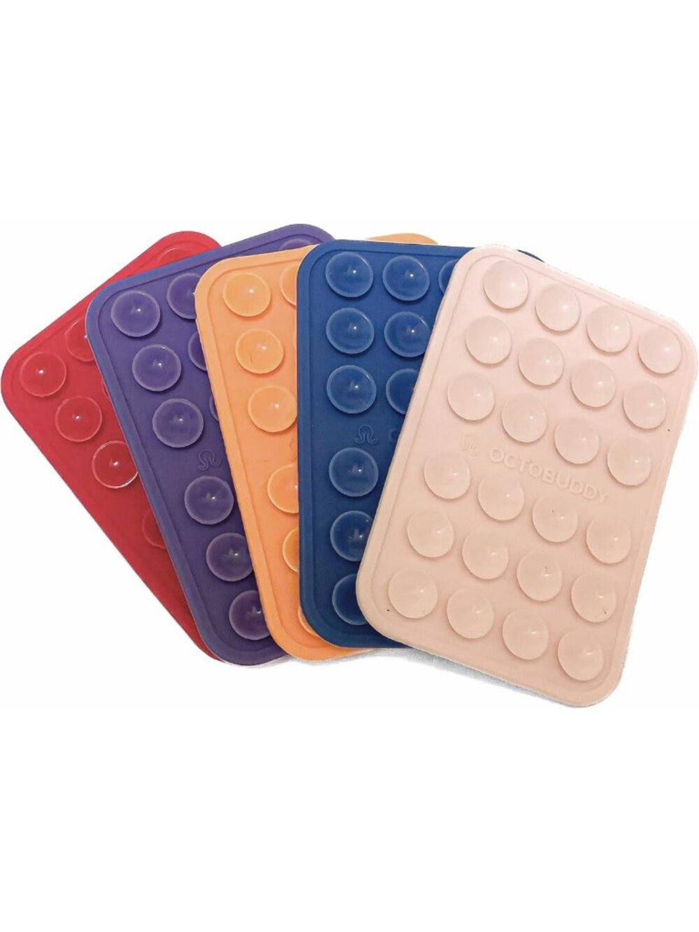 Silicone Suction Phone Case Mounts - 5 Pack, Strong Adhesive, Universal Fit